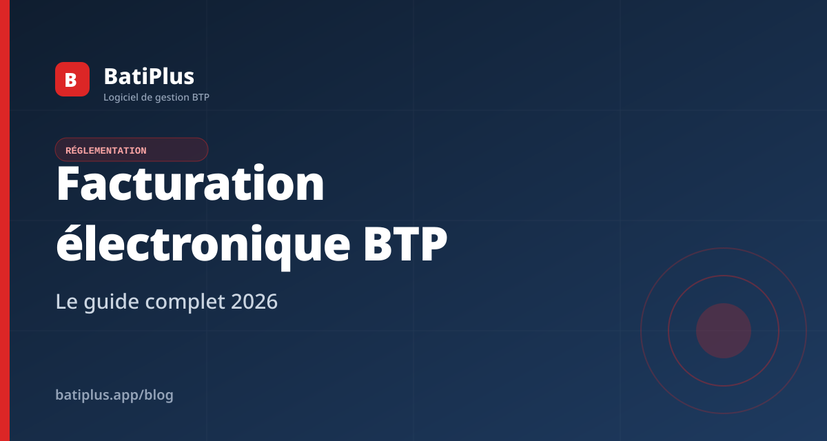 Facturation électronique BTP en 2026 : le guide complet